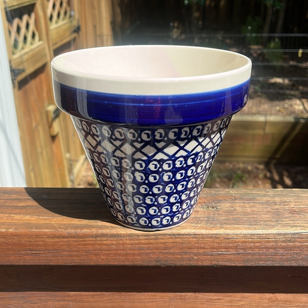 Boleslawiec Polish Pottery Flowerpot - Picture 11 of 11